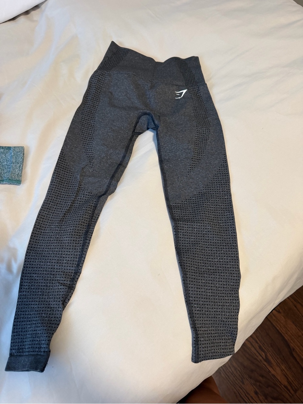 Gymshark Charcoal Seamless Leggings - Black